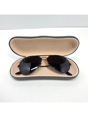 Black Aviator Sunglasses Y2K Festival Cool Girl Classic Minimal Shades